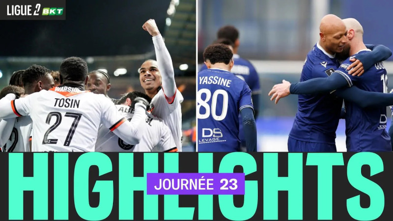 Les résultats et le classement de la 23ème journée de la Ligue 2