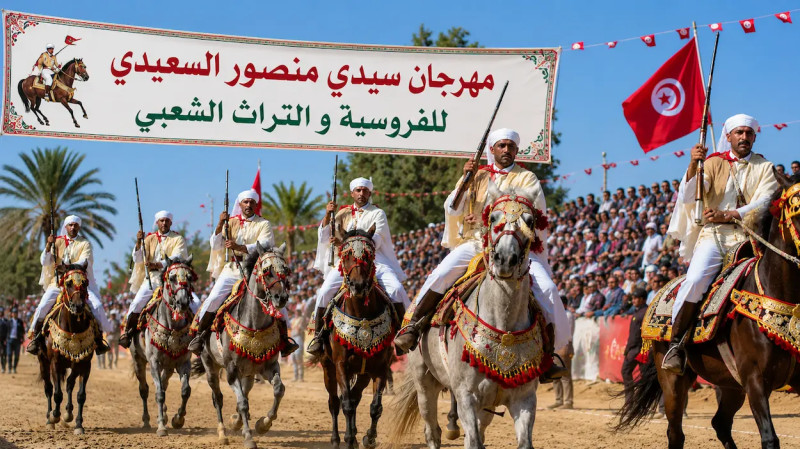 Les activités se poursuivent lors de la troisième édition du festival Al-Hajj Mansour d’équitation et de patrimoine à El-Mansoura