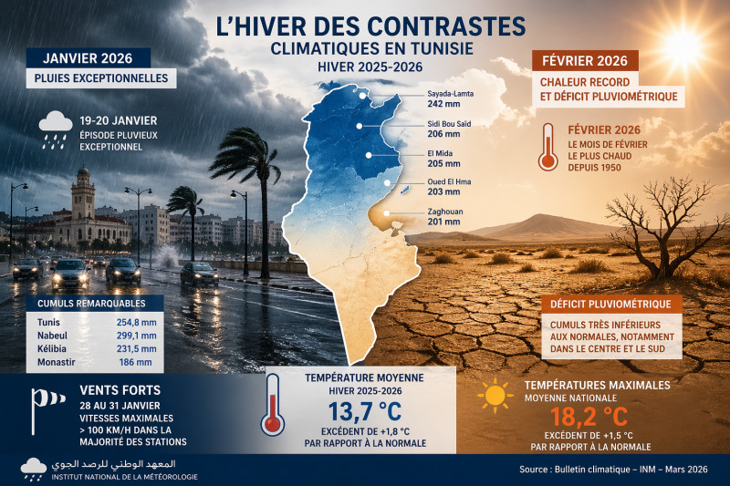 Les conditions climatiques exceptionnelles en Tunisie