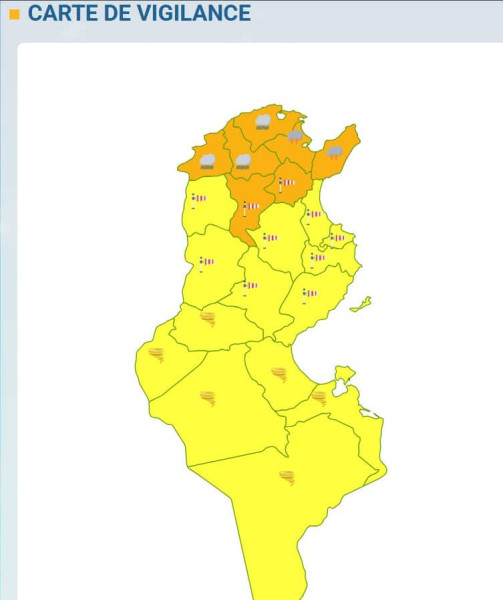 Prévisions météo pour demain en Tunisie: Une vigilance accrue